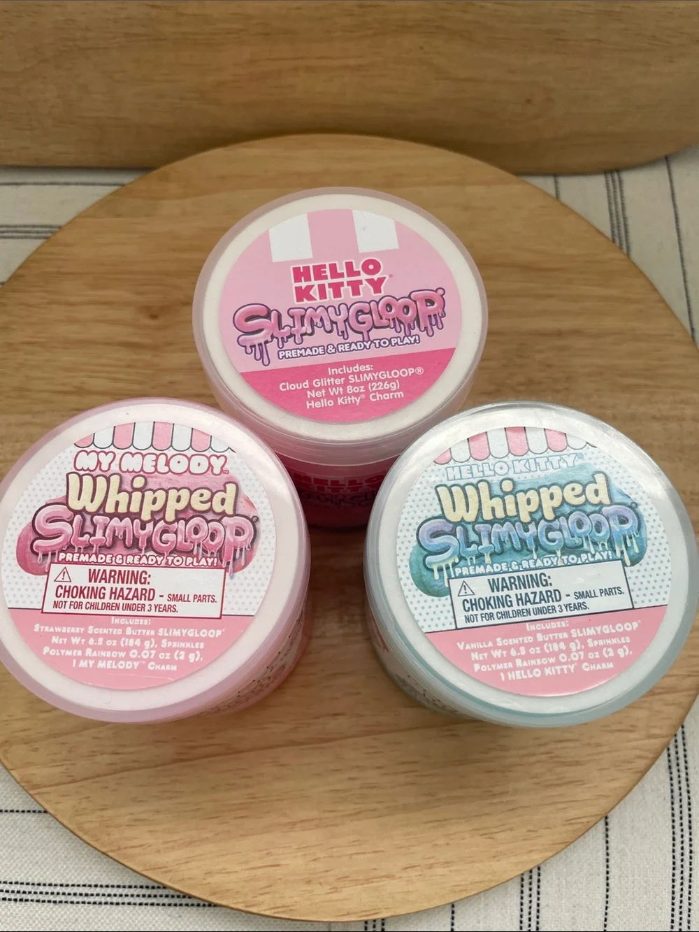 SALE! 50% Off NWT Hello Kitty Whipped Slime - Pink & Teal Set of 3